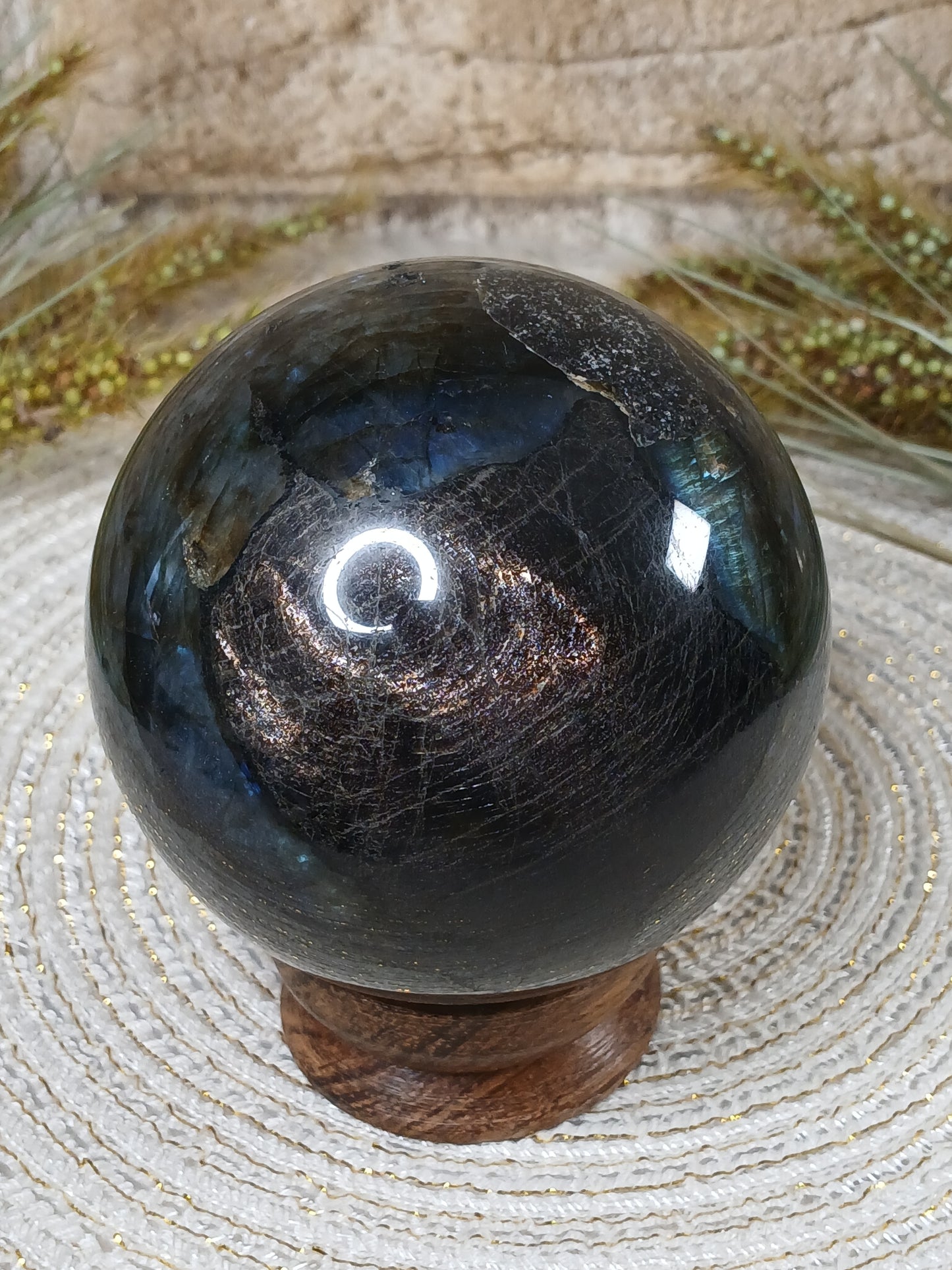 Labradorit Kugel 7,6 cm