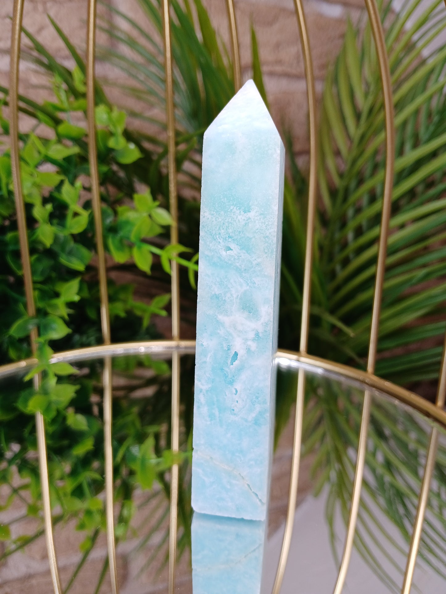 Blauer Aragonit Turm