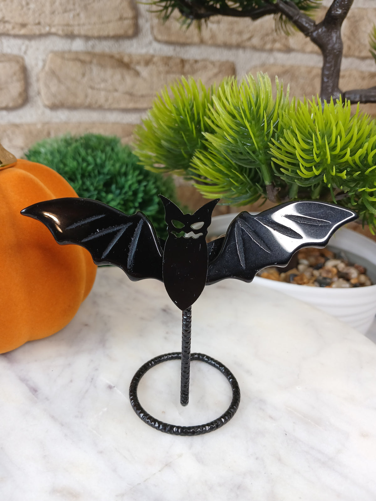 Obsidian Fledermaus auf Ständer