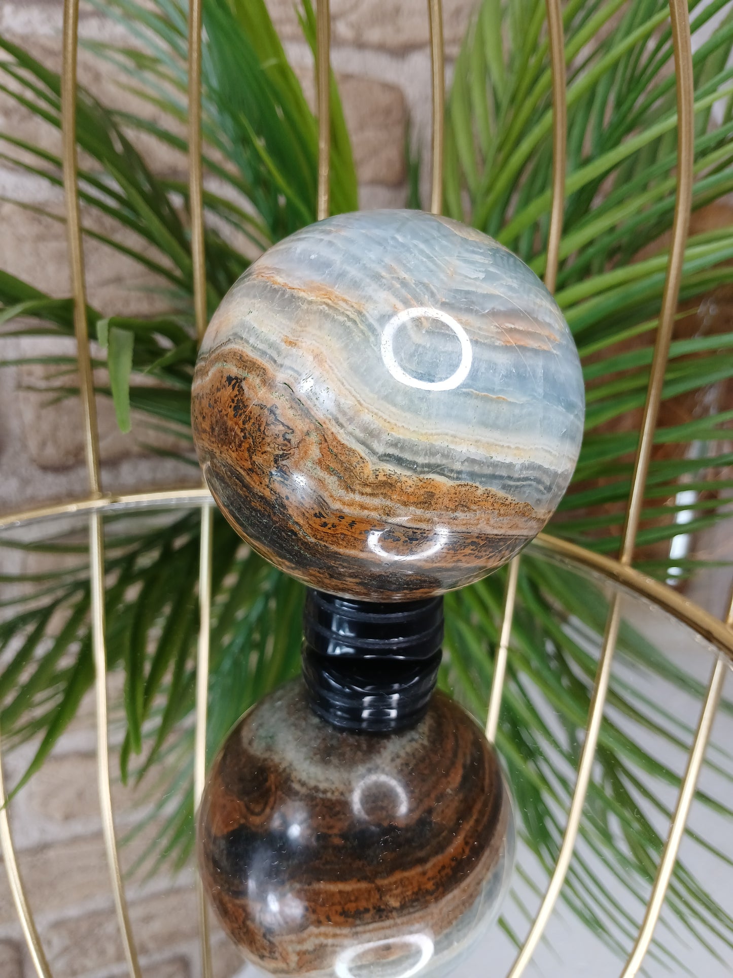 Blaue Onyx Kugel
