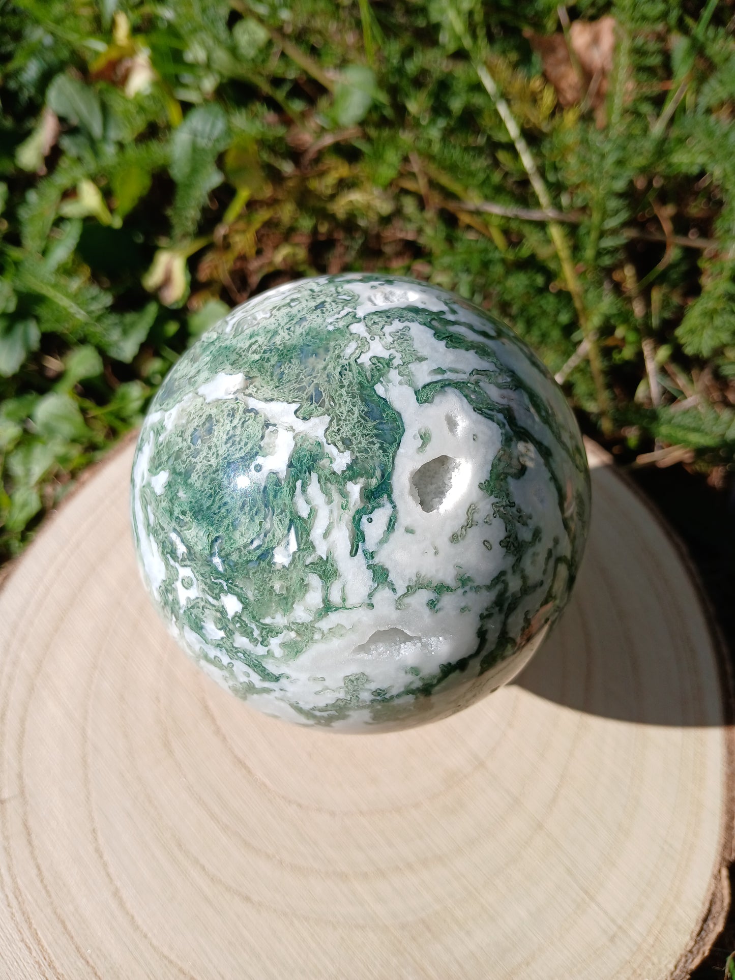 Moosachat kugel 7,2 cm