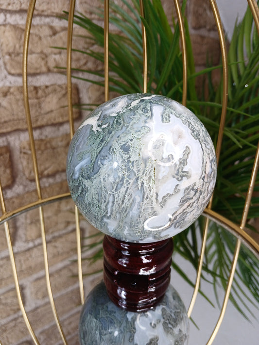 Druzy Moosachat Kugel