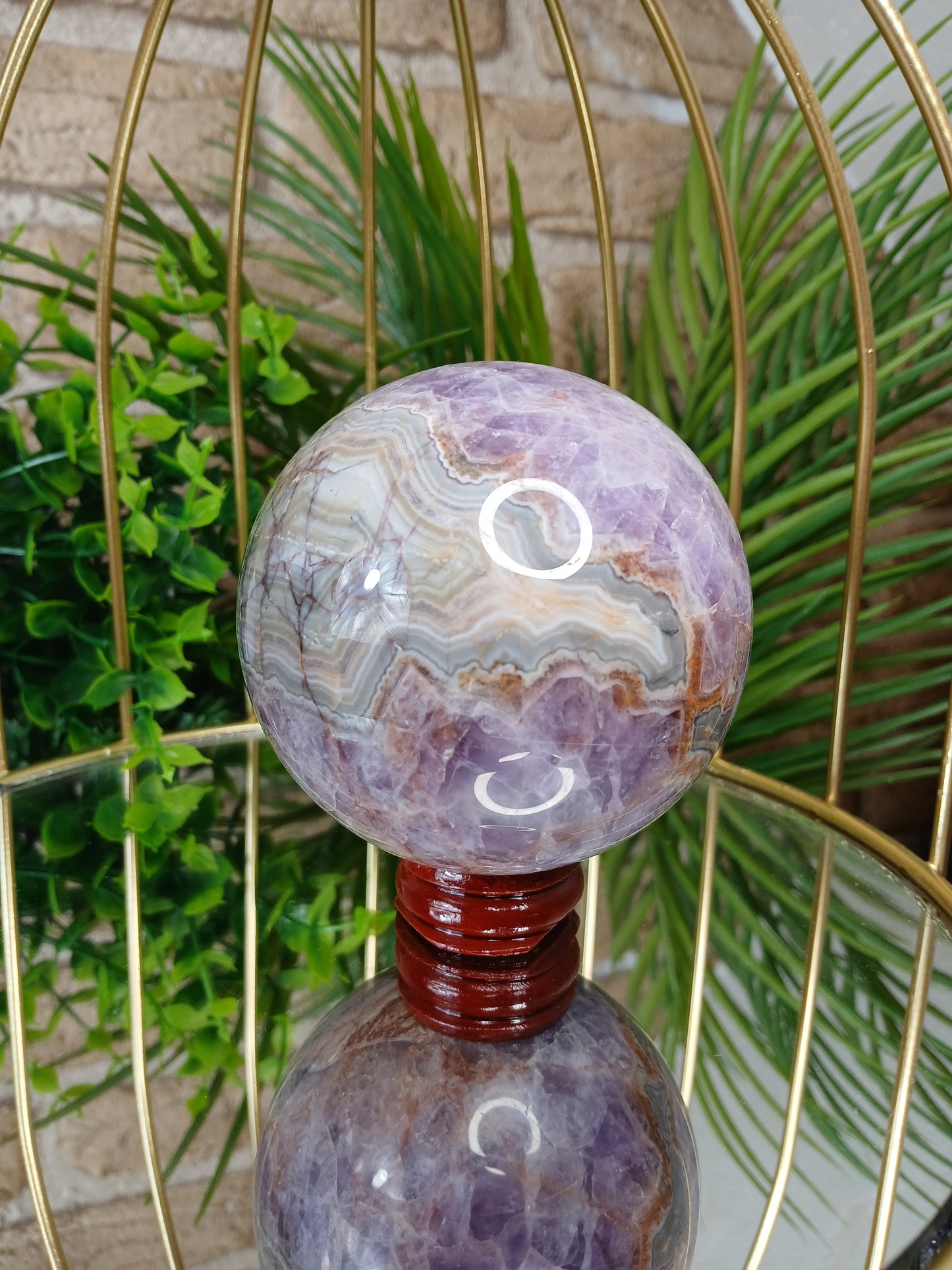 Amethyst Crazy Lace Achat Kugel