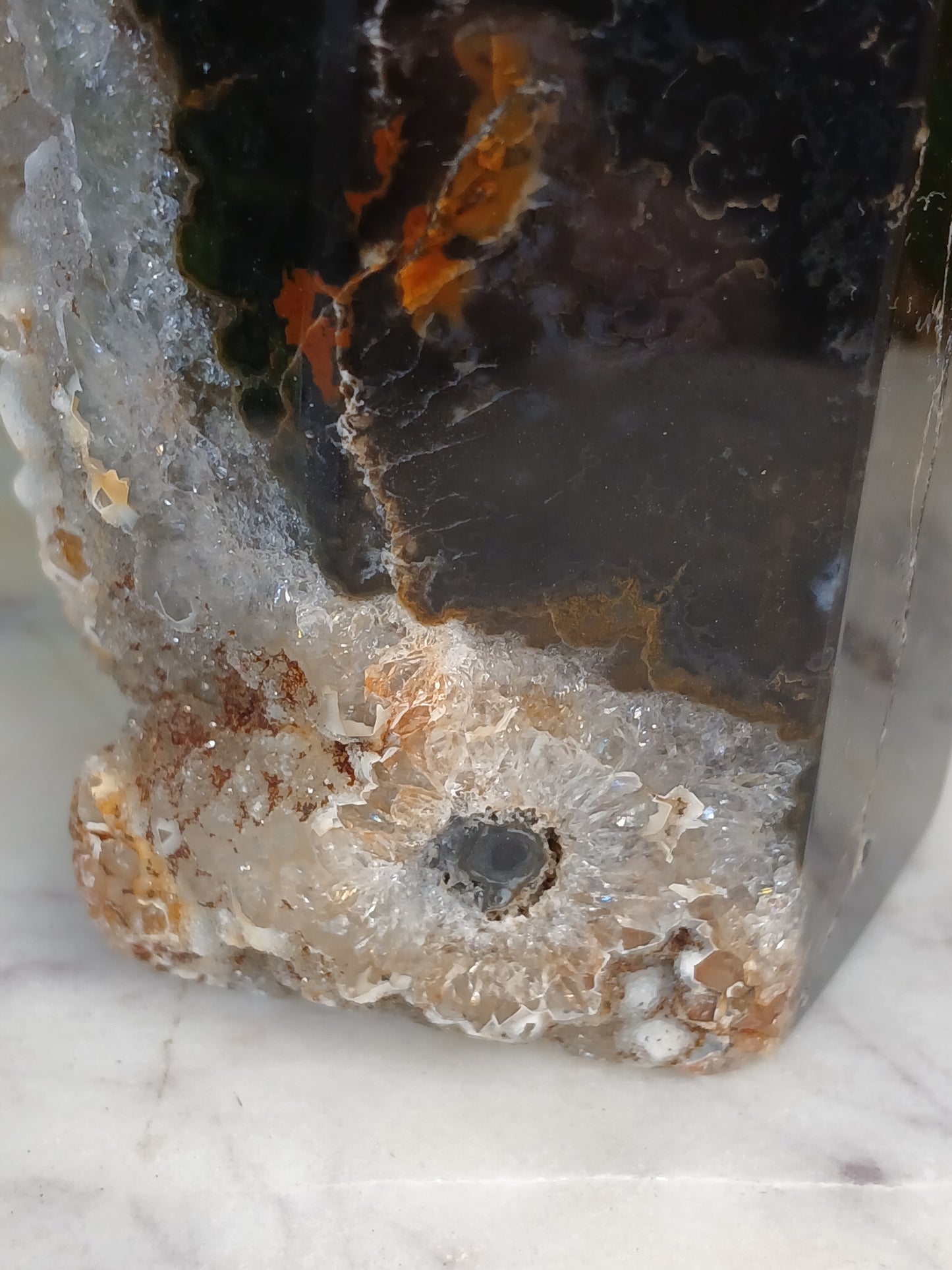 Druzy Achat Spitze
