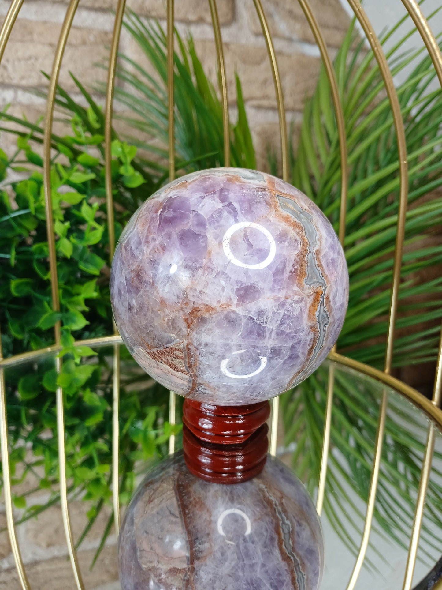 Amethyst Crazy Lace Achat Kugel