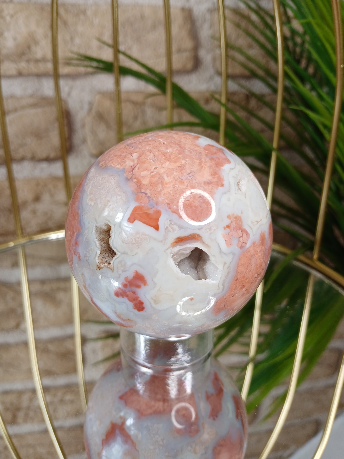 Druzy Cotton Candy Achat Kugel