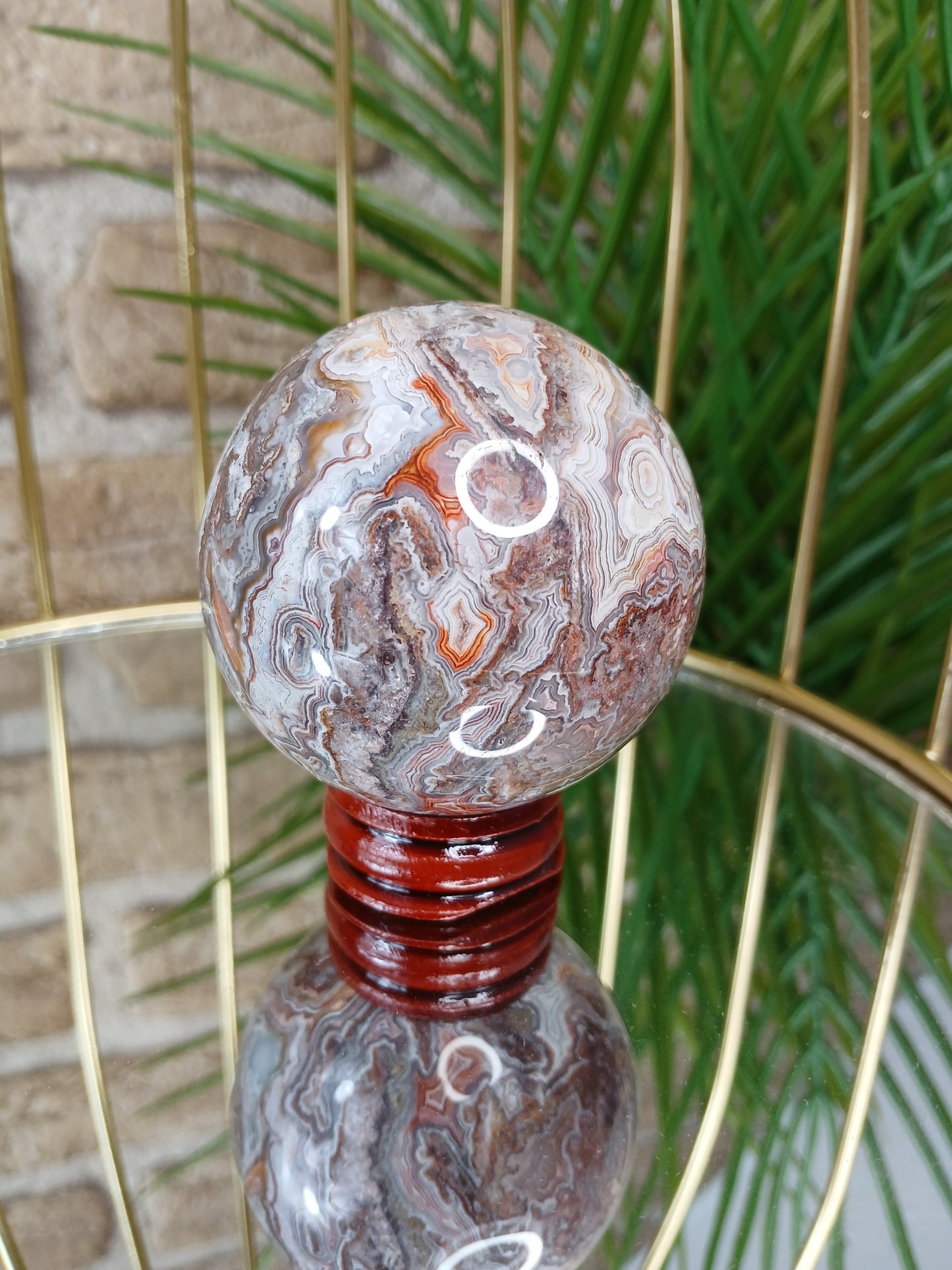 Druzy Crazy Lace Achat Kugel