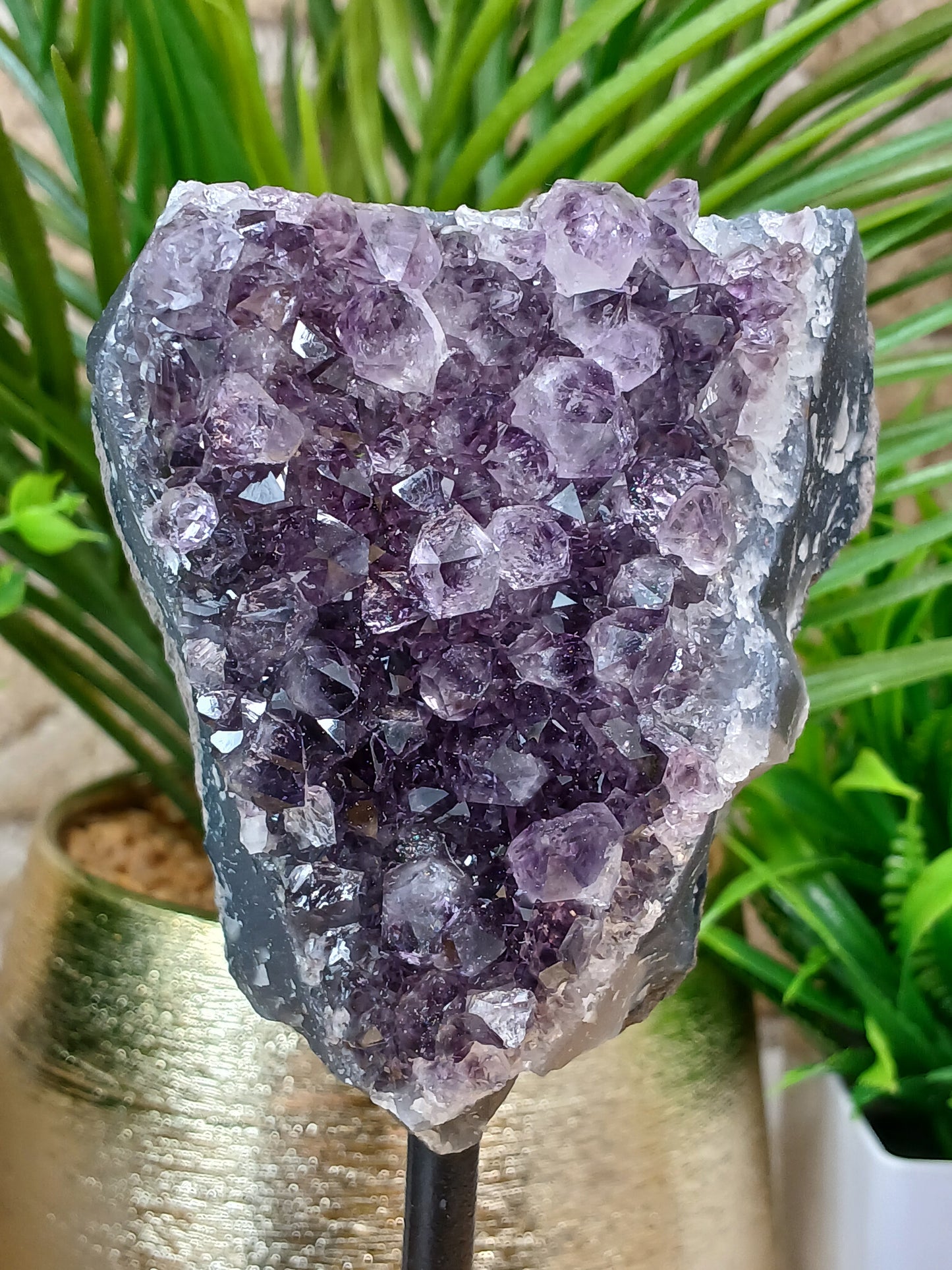 Amethyst auf Metallständer