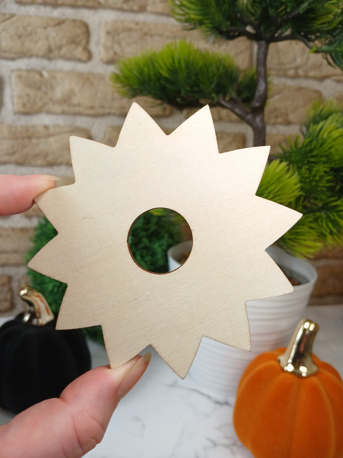 Blume Kugelhalter aus Holz