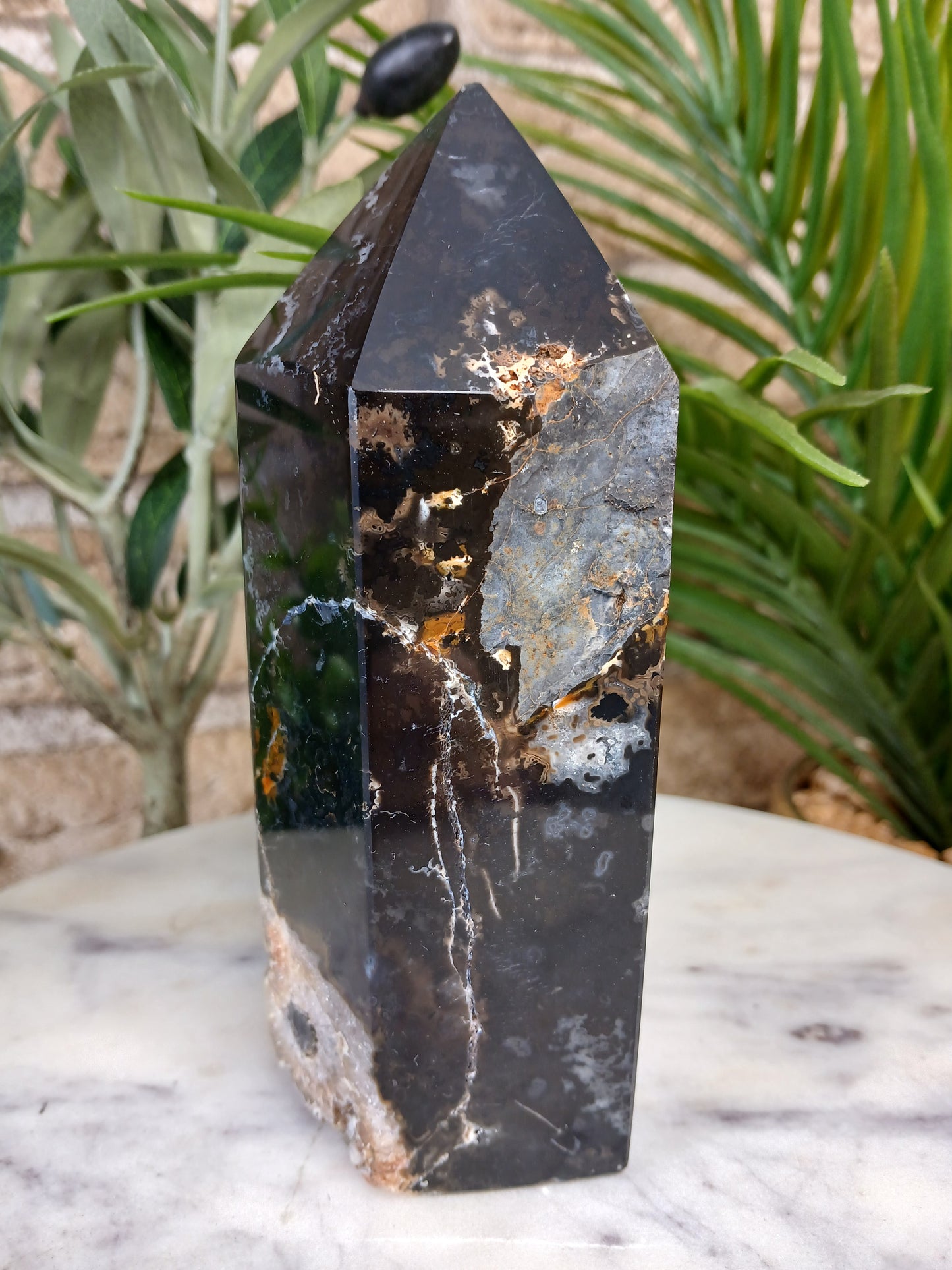 Druzy Achat Spitze