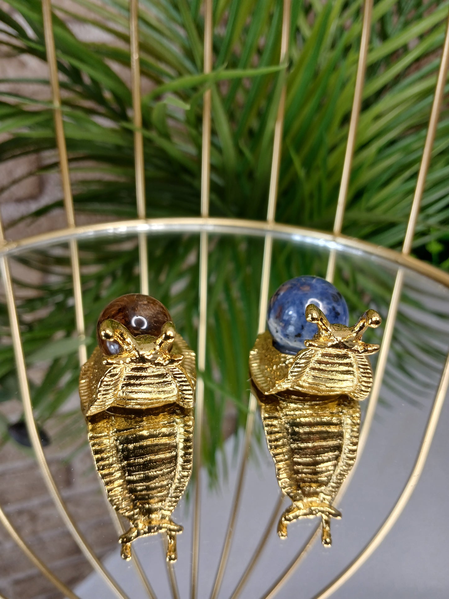 Sodalith/ Tigerauge Schnecke