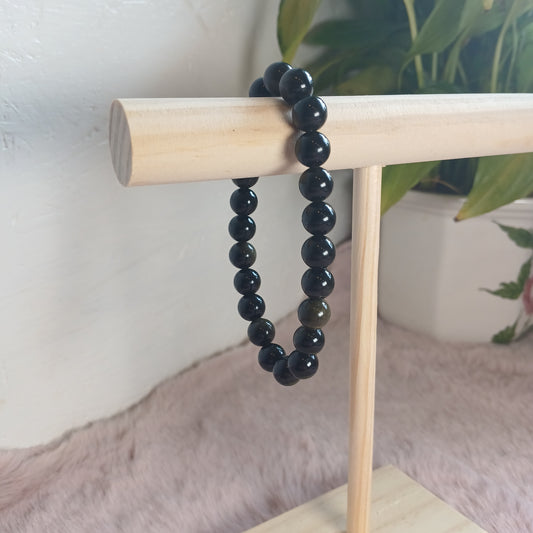 Gold Obsidian Armband 8 mm