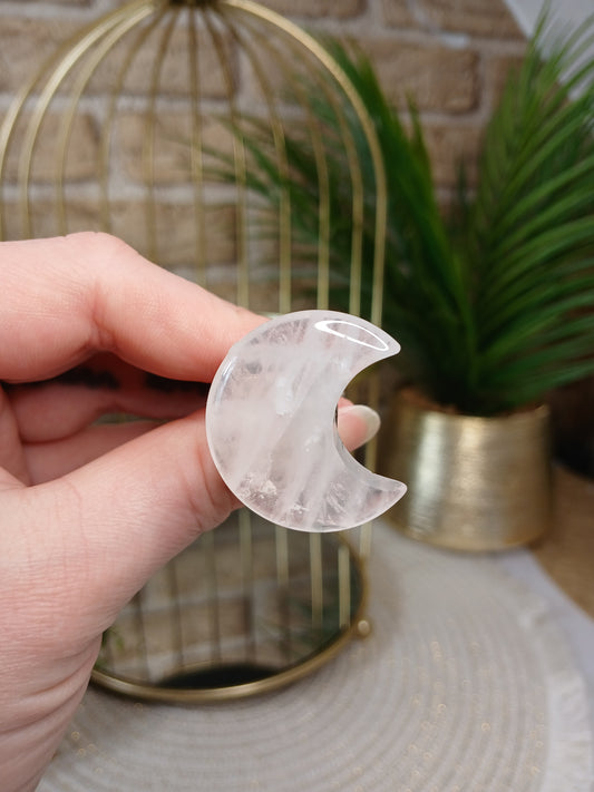Weißer Quarz Mond Clip