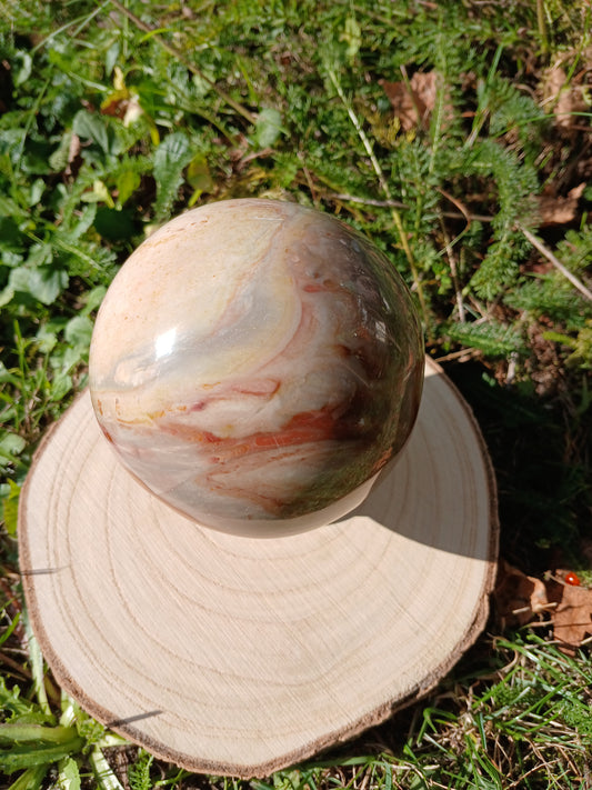 Polychromer Jaspis Kugel 8,7 cm