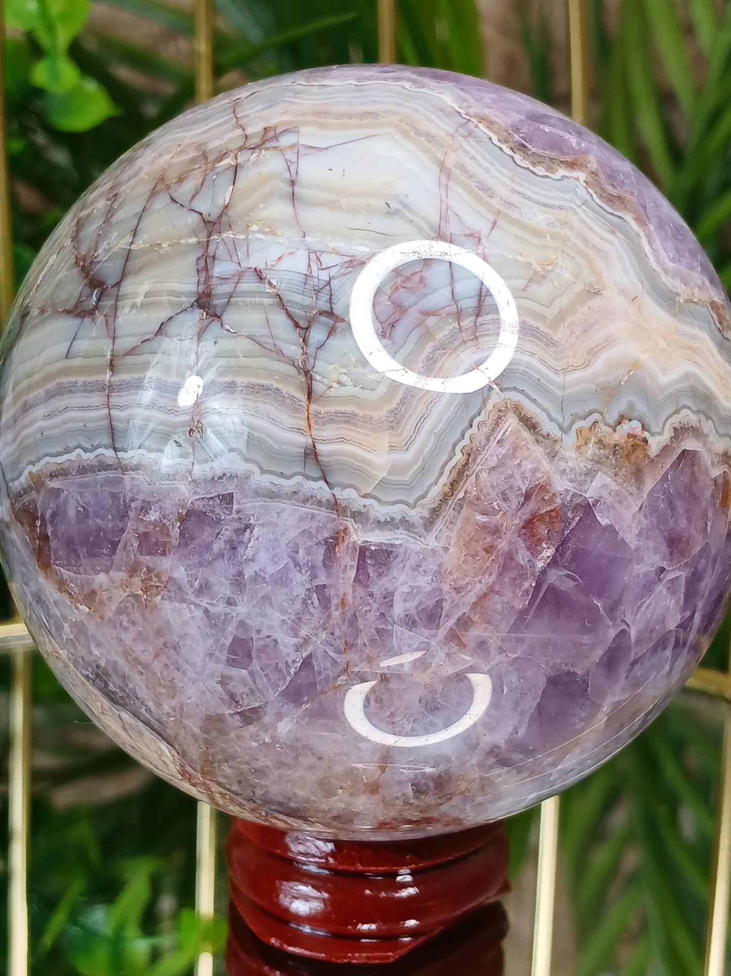 Amethyst Crazy Lace Achat Kugel